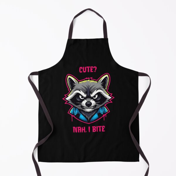 Item preview, Cute? Nah, I Bite  Fierce Raccoon Attitude Design designed and sold by JoRealm.
