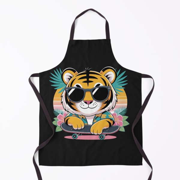 Item preview, Cute Chibi Tiger with Sunglasses and Skateboard | Kawaii Summer Cartoon Animal Design designed and sold by ColorSplash123.