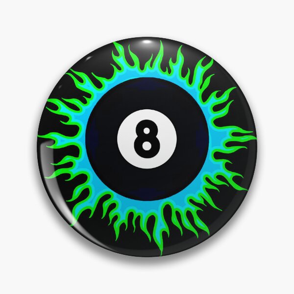 Artikelvorschau, Grün auf Blau 8-Ball Sunburst entworfen und verkauft von Dawne's Designs.
