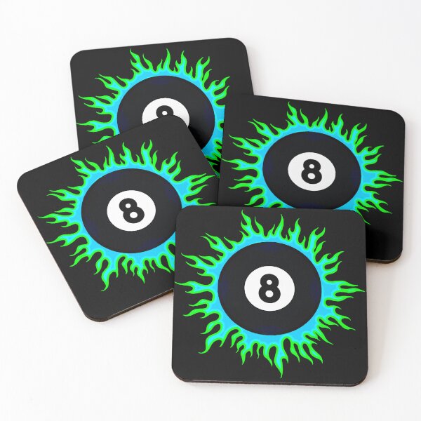 Artikelvorschau, Grün auf Blau 8-Ball Sunburst entworfen und verkauft von Dawne's Designs.