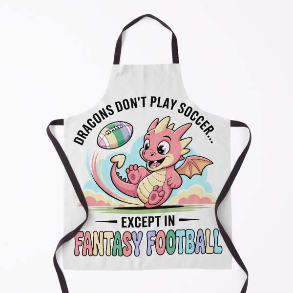 Item preview, Cute Cartoon Dragon in Pastel Colors Playing Fantasy Football designed and sold by SplashTastic.