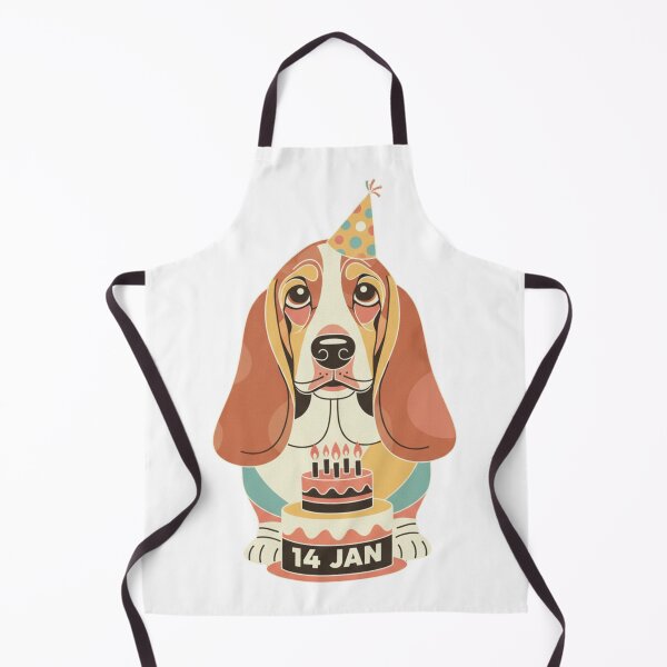 Item preview, Basset hound Geometric birthday 14 Jan Aniversary T-shirt designed and sold by loccotown168.