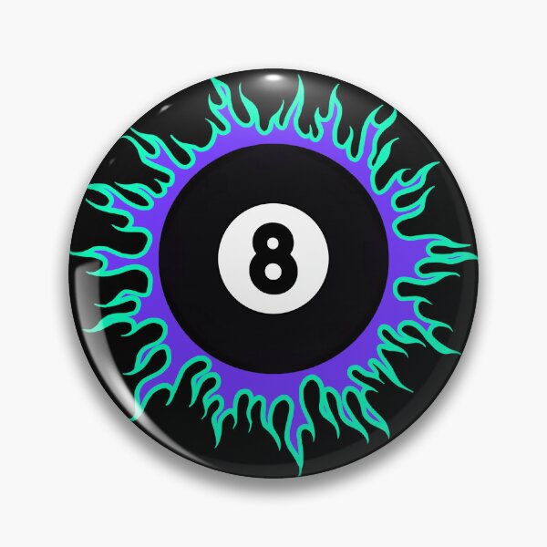 Artikelvorschau, Grün auf Lila 8-Ball Sunburst entworfen und verkauft von Dawne's Designs.