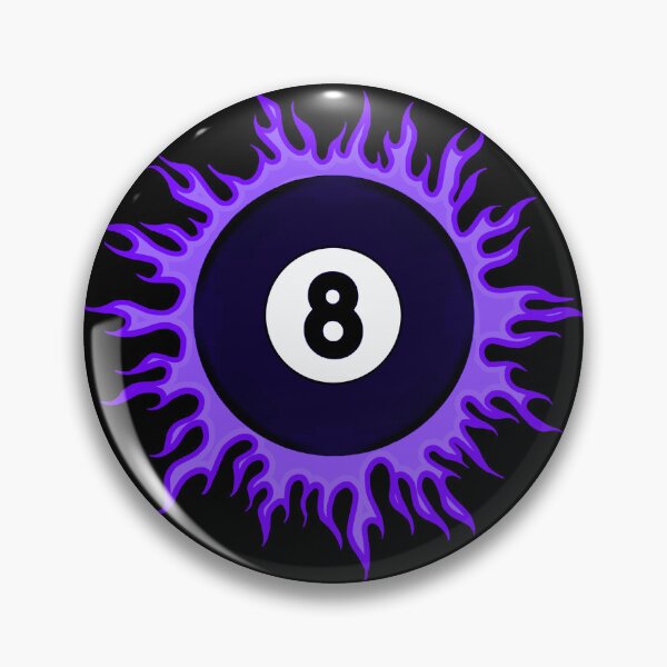 Artikelvorschau, Lila 8-Ball Sunburst entworfen und verkauft von Dawne's Designs.