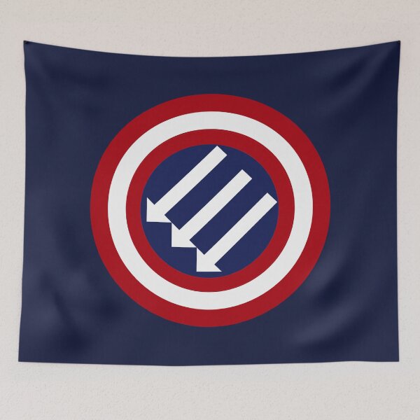 Item preview, American Iron Front - The Three Arrows - America against Fascism designed and sold by Thelittlelord.