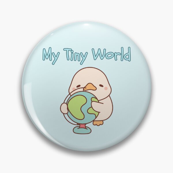 Item preview, Cute Chibi Duck Holding Globe – My Tiny World Kawaii Earth Design designed and sold by Moon's Arts.