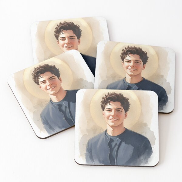 Item preview, Saint Carlo Acutis, Millennial Saint, Watercolor portrait designed and sold by VarnaChitra.