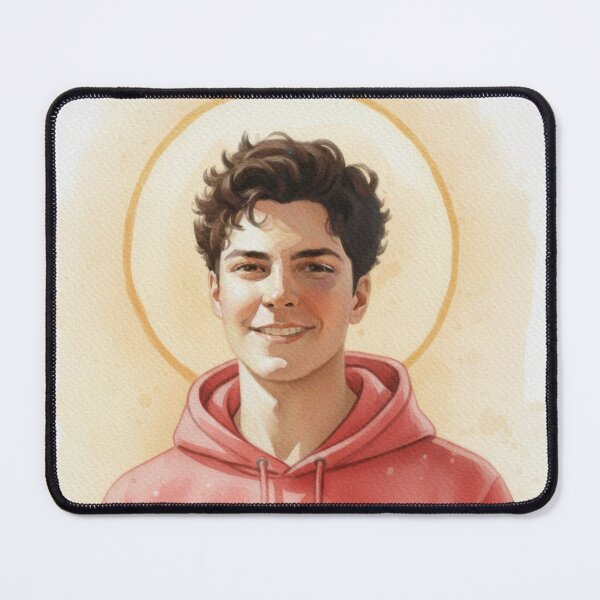 Item preview, Saint Carlo Acutis, Millennial Saint, Young and Handsome Watercolor Portrait v2 designed and sold by VarnaChitra.