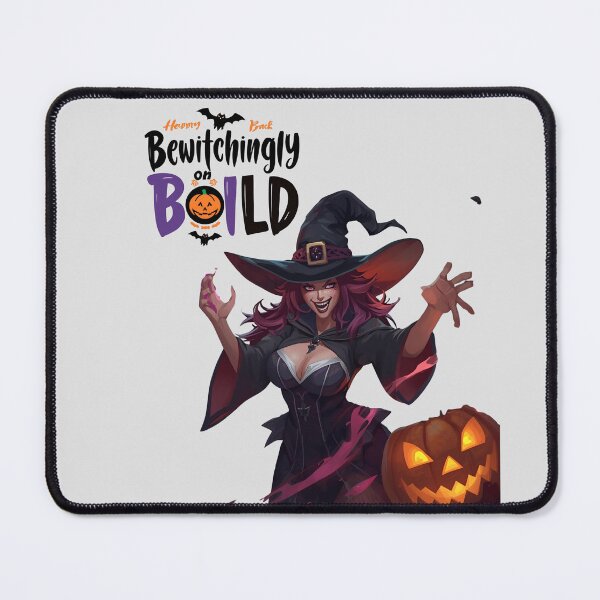 Item preview, Bewitchingly Bold – Stylish Witch with Halloween Hat and Pumpkin designed and sold by La Velmoréa.