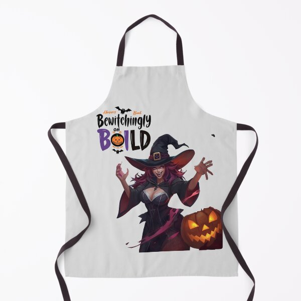 Item preview, Bewitchingly Bold – Stylish Witch with Halloween Hat and Pumpkin designed and sold by La Velmoréa.