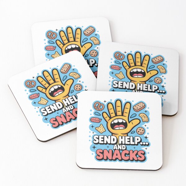 Item preview, Send Help and Snacks Sticker designed and sold by Bimmie17.