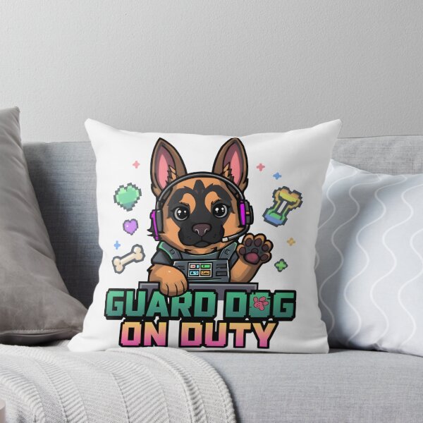 Item preview, Guard Dog on Duty – Kawaii German Shepherd Gamer designed and sold by Snackwear Apparel.