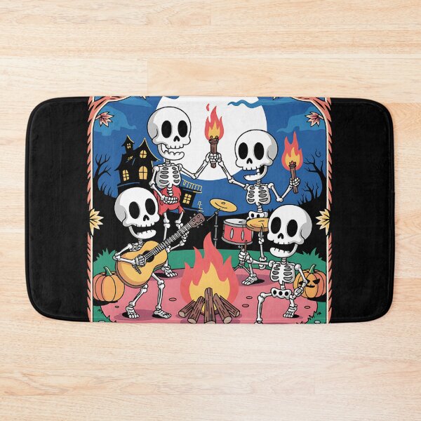 Item preview, Skeleton Campfire Guitar Scene designed and sold by sandrahofer-art.