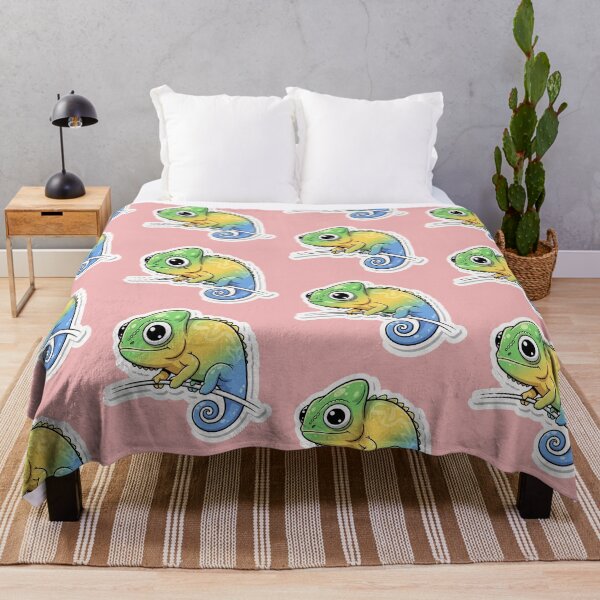 Item preview, Cute Chameleon Changing Colors Rainbow Lizard Kawaii Pet Reptile Art designed and sold by bvdesignart.