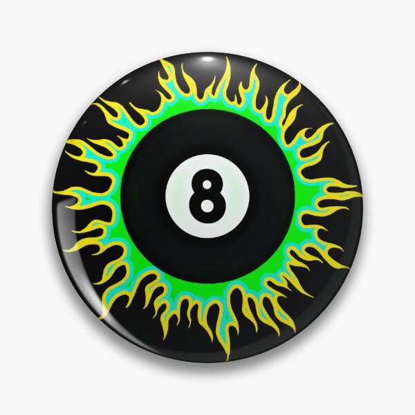Artikelvorschau, Gelb auf Grün 8-Ball Sunburst entworfen und verkauft von Dawne's Designs.