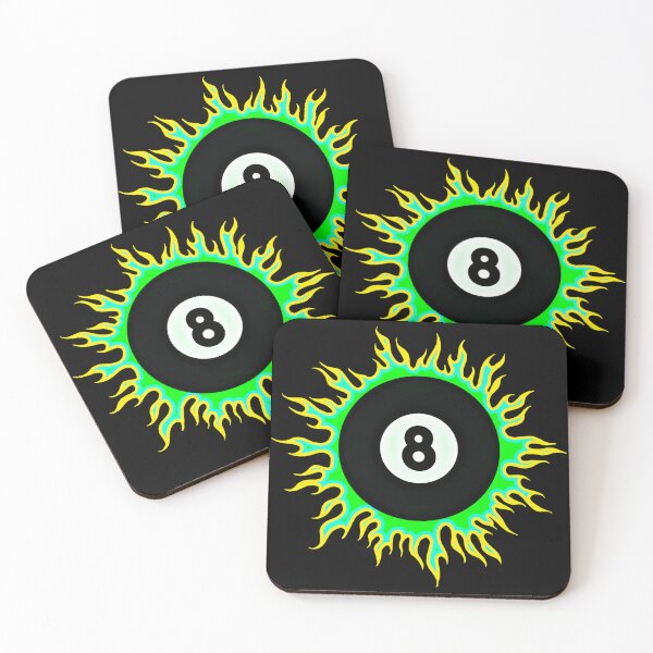 Artikelvorschau, Gelb auf Grün 8-Ball Sunburst entworfen und verkauft von Dawne's Designs.