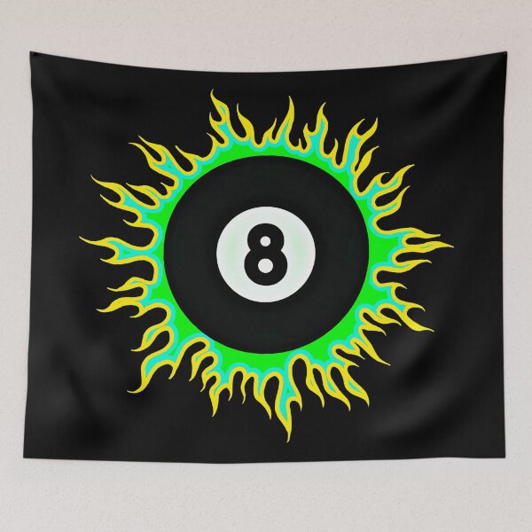 Artikelvorschau, Gelb auf Grün 8-Ball Sunburst entworfen und verkauft von Dawne's Designs.