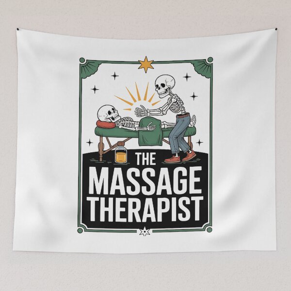 Item preview, Skeleton Massage Therapist designed and sold by sandrahofer-art.