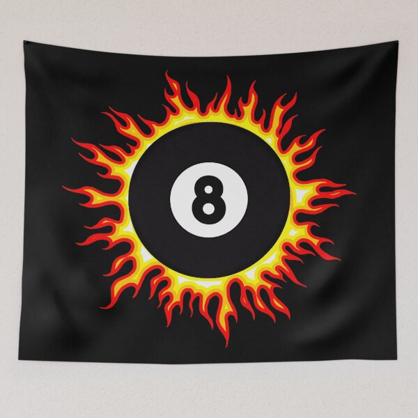 Artikelvorschau, Rot auf Gelb 8-Ball Sunburst entworfen und verkauft von Dawne's Designs.