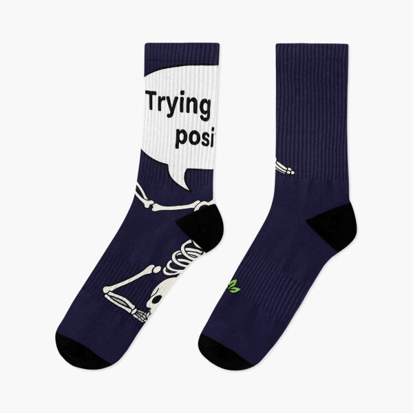 Item preview, Anxious But Positive - Funny Skeleton Humor designed and sold by Dakson Design - Fantasy Art.