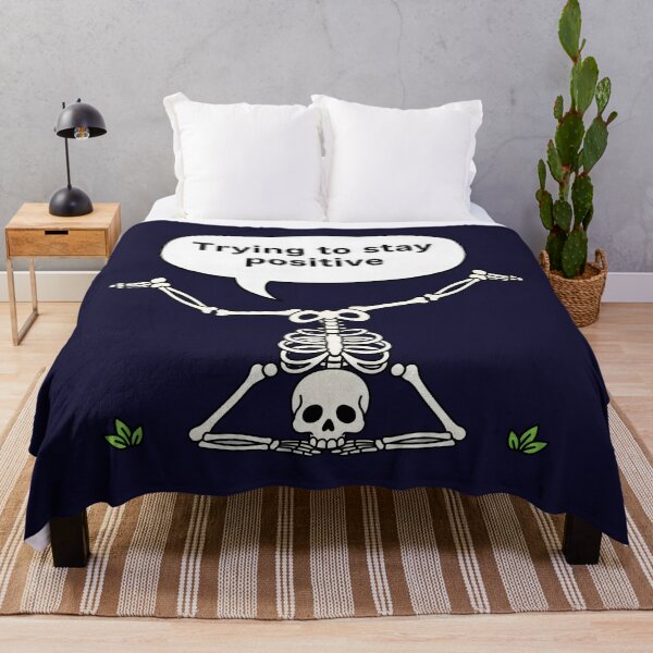 Item preview, Anxious But Positive - Funny Skeleton Humor designed and sold by Dakson Design - Fantasy Art.