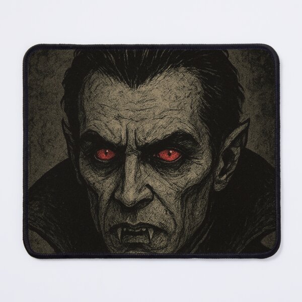 Item preview, Creepy Dracula Vampire – Dark Gothic Horror Illustration with Red Eyes designed and sold by maxthegrem.