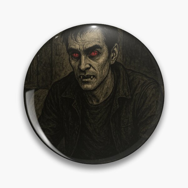 Artikelvorschau, Gruseliger Vampir mit roten Augen – Horror-Kunstwerk in verlassenem Haus entworfen und verkauft von maxthegrem.