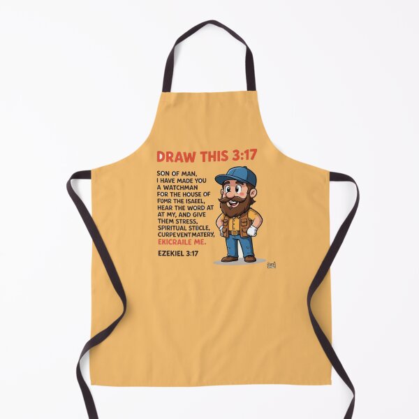 Item preview, Ezekiel 3:17 Watchman – 3D Sketch Cartoon Style Bible Verse Illustration, designed and sold by PaintMeWorld.