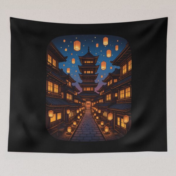 Item preview, Lantern Alley — Taisho Nightscape designed and sold by ArnaRey.