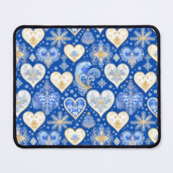 Item preview, Fancy White and Blue Hearts designed and sold by Dawne's Designs.