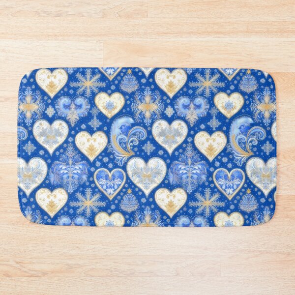 Item preview, Fancy White and Blue Hearts designed and sold by Dawne's Designs.