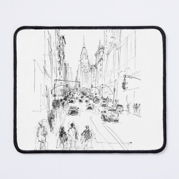 Item preview, Urban Pulse – City Street Sketch designed and sold by SleekLineSketches.