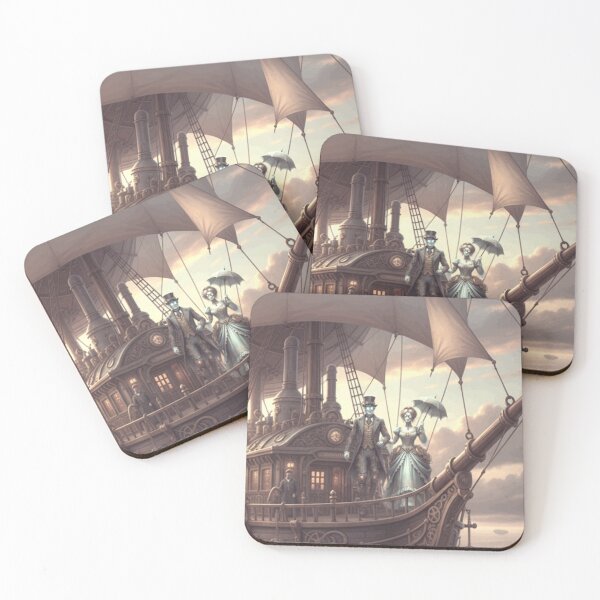 Item preview, Lord & Lady of the Ether – Ghostly Passengers on a Steampunk Airboat Cruise designed and sold by Art's Diner.