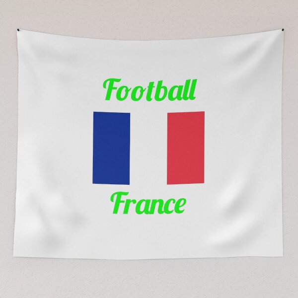 Aperçu de l'œuvre Drapeau France Football – Supporter Français du Football Les Bleus Tricolores créée et vendue par Fleetwood1994.