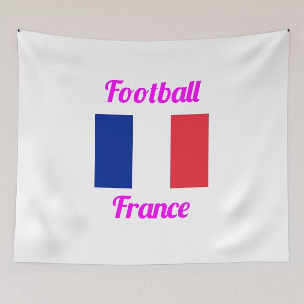 Aperçu de l'œuvre Drapeau France Football – Supporter Français du Football Les Bleus Tricolores créée et vendue par Fleetwood1994.