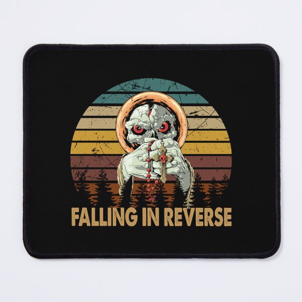 Item preview, skull retro vintage falling in reverse tour text white black shirt gift fans logo text Posters and Art Prints designed and sold by PietroHauck.