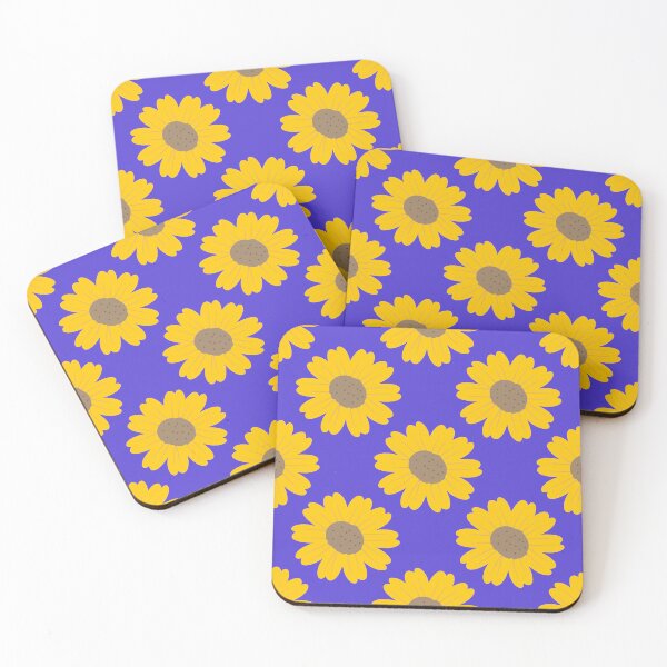 Item preview, Seamless Sunflower Pattern on Blue Background designed and sold by AiAiny.