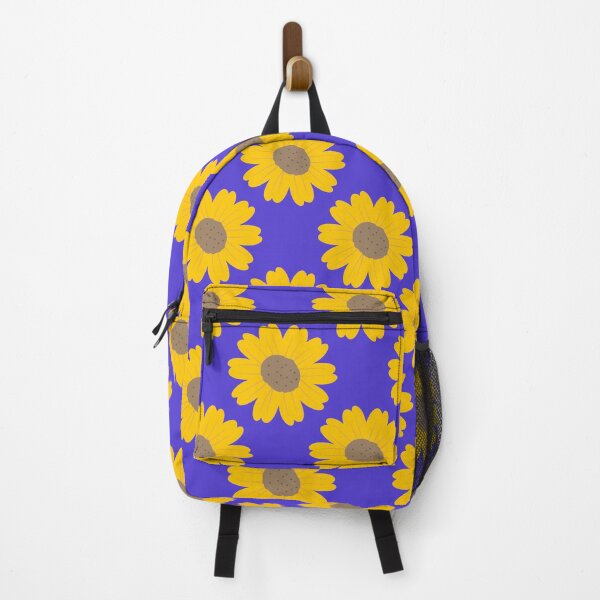 Item preview, Seamless Sunflower Pattern on Blue Background designed and sold by AiAiny.