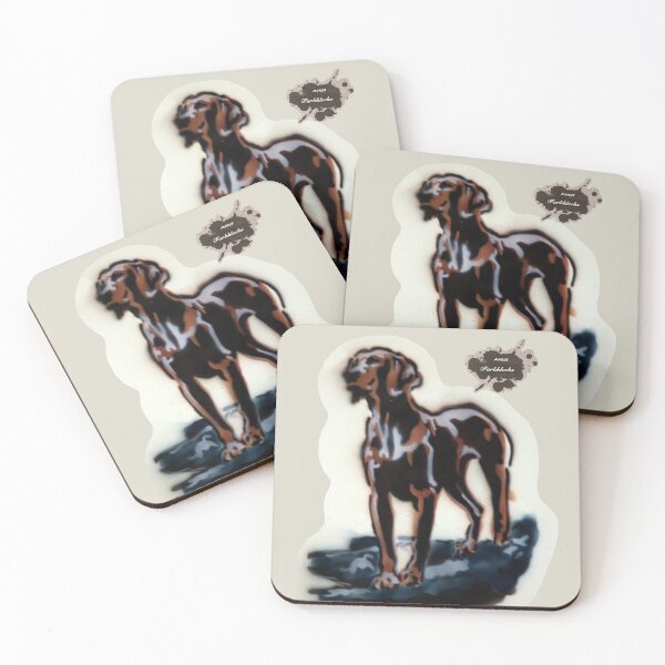 Item preview, A Weimaraner stands on a rock designed and sold by marysfarbklecks.