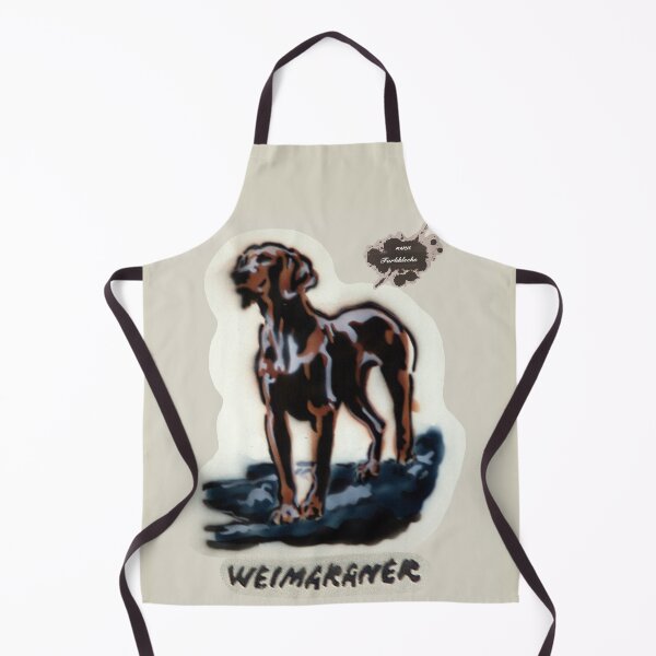 Item preview, A Weimaraner stands on a rock designed and sold by marysfarbklecks.