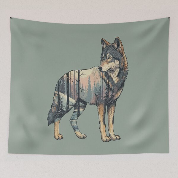 Item preview, Majestic Wild Forest Wolf Design designed and sold by BirdsnStuff.