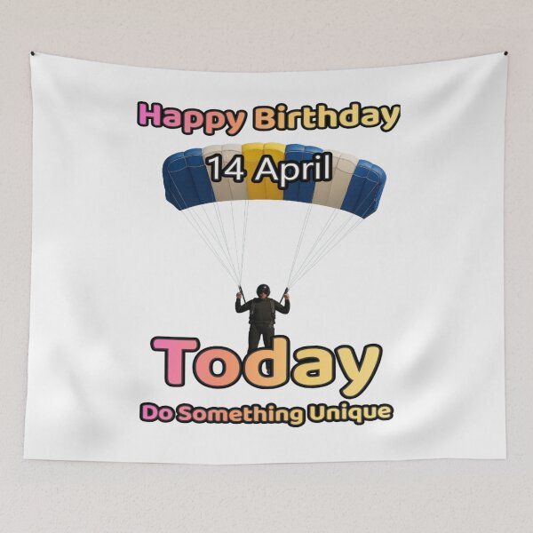 Item preview, Birthday Parachutist 14 April designed and sold by ariksworld.