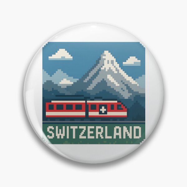 Artikelvorschau, Switzerland Schweiz Matterhorn Train Pixelart entworfen und verkauft von M4nulas.