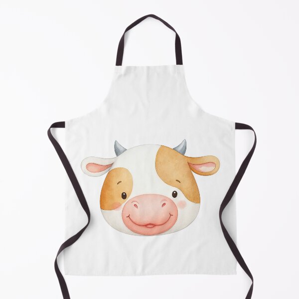 Item preview, Cute Cartoon Cow Face Illustration for Kids and Farm Animal Lovers designed and sold by ArtfulWeave.