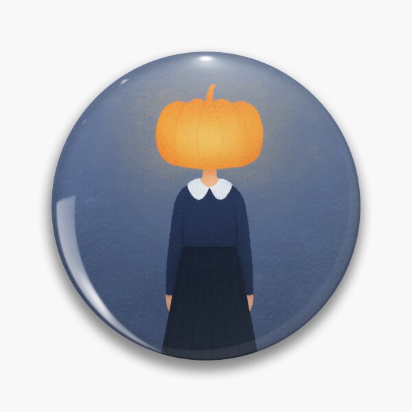 Item preview, A girl with a giant glowing pumpkin head designed and sold by weirdcorner.