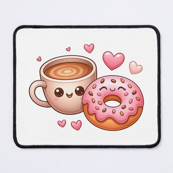 Item preview, Cute Kawaii Coffee and Donut Best Friends Design designed and sold by ArtfulWeave.