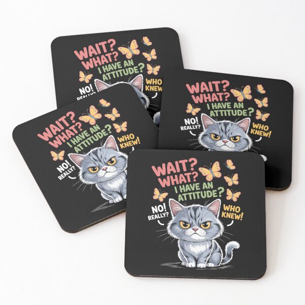 Item preview, Cat Kitten Sayings Funny Animal designed and sold by tearbytea.