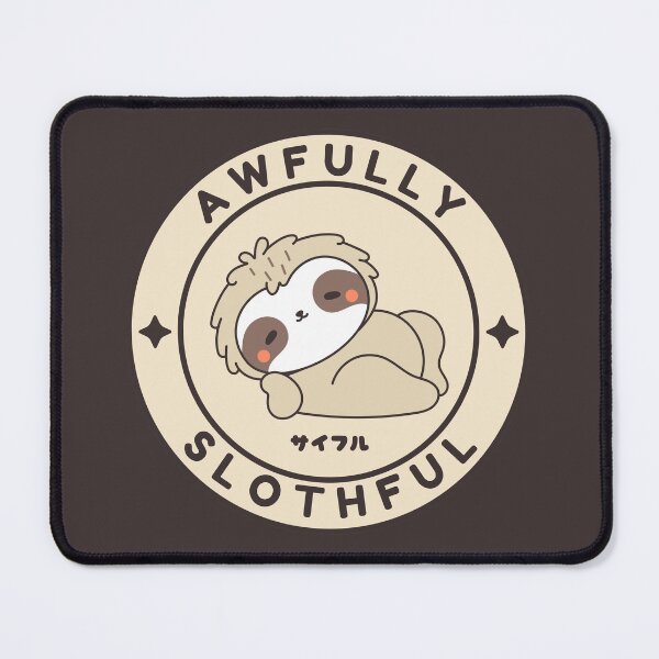 Item preview, Awfully Slothful Round Badge Sloth designed and sold by LufiasArts.