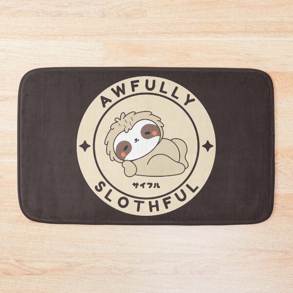 Item preview, Awfully Slothful Round Badge Sloth designed and sold by LufiasArts.