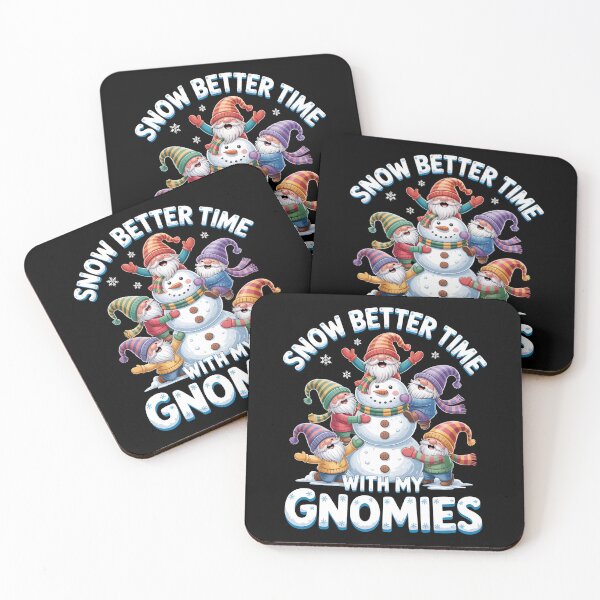 Item preview, chill gnomies - snowball fight gnomes - frosty beard - magical winter gnome - gnome snow angel - winter cabin gnome - holiday season gnome - chilly day gnome - snowflake gnome designed and sold by JansenGS.